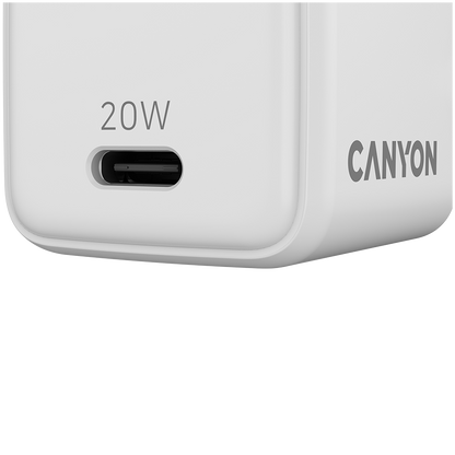 Canyon CU20AC GaN 20W USB-C Charger - White