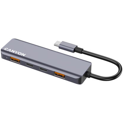 Canyon DS-18 5-in-1 USB-C Hub - Grey