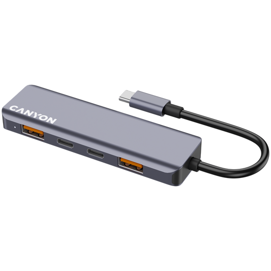 Canyon DS-18 5-in-1 USB-C Hub - Grey