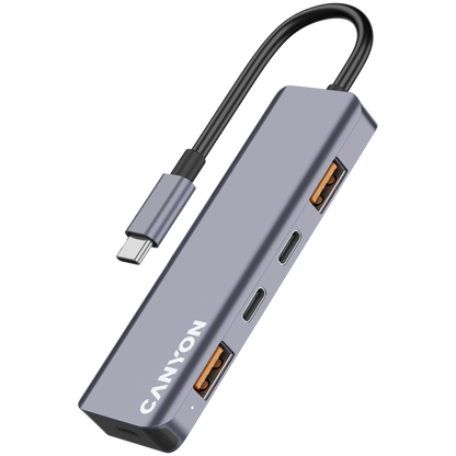 Canyon DS-18 5-in-1 USB-C Hub - Grey