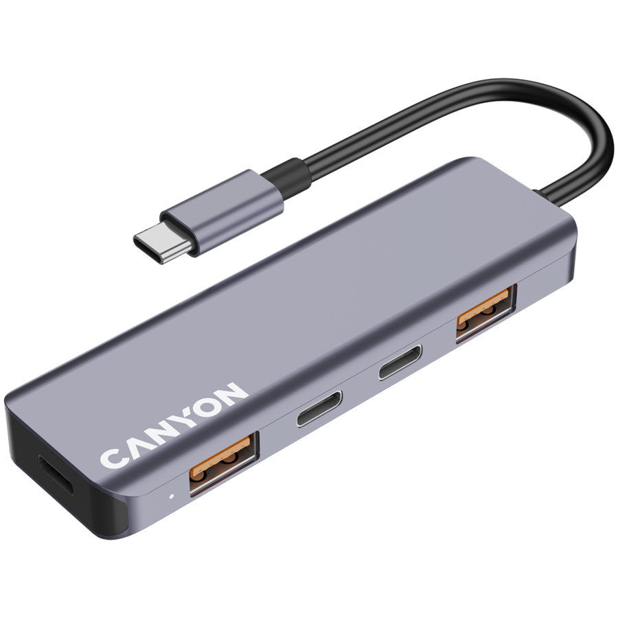 Canyon DS-18 5-in-1 USB-C Hub - Grey