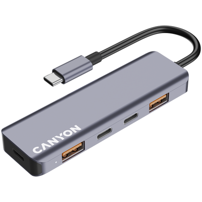 Canyon DS-18 5-in-1 USB-C Hub - Grey