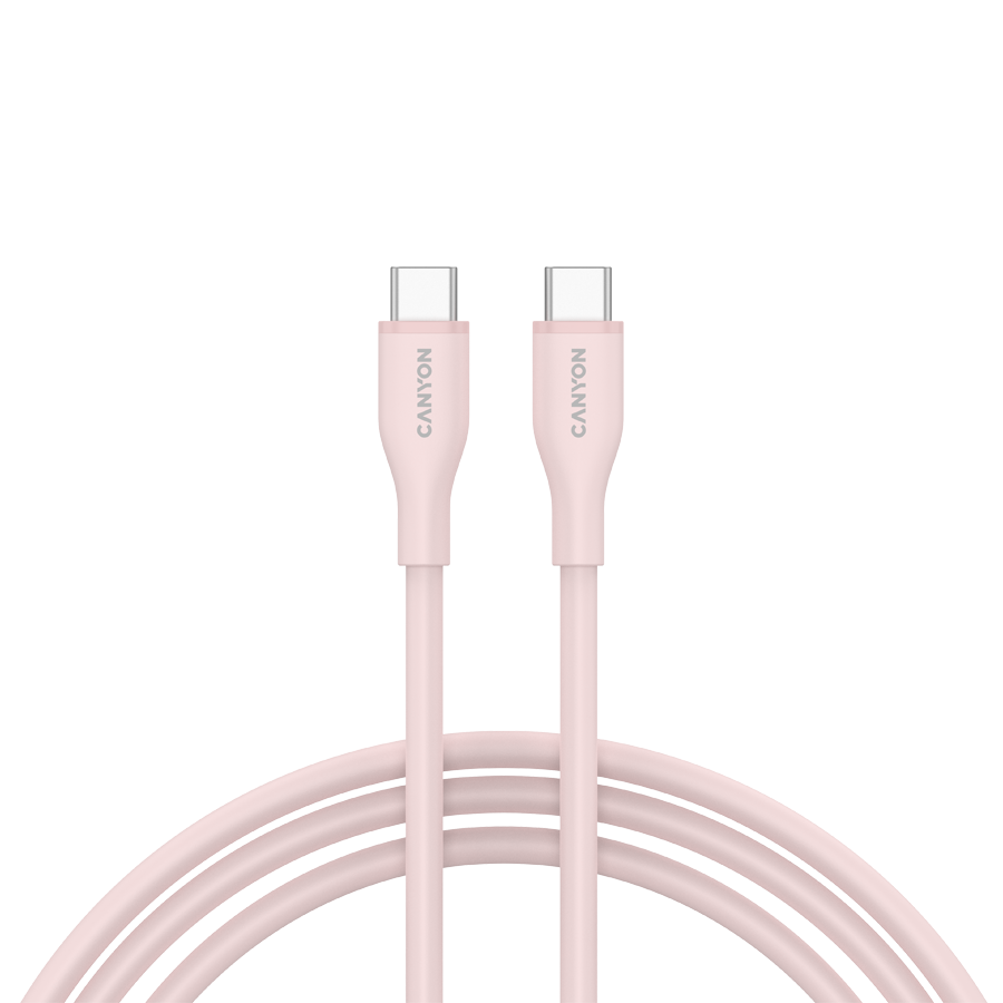 Canyon USB-C Cable CC60SC10 C-C 60W 1M - Pink Sand