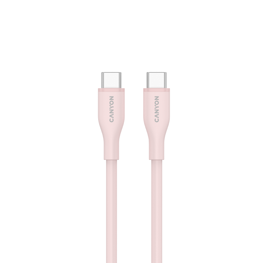 Canyon USB-C Cable CC60SC10 C-C 60W 1M - Pink Sand