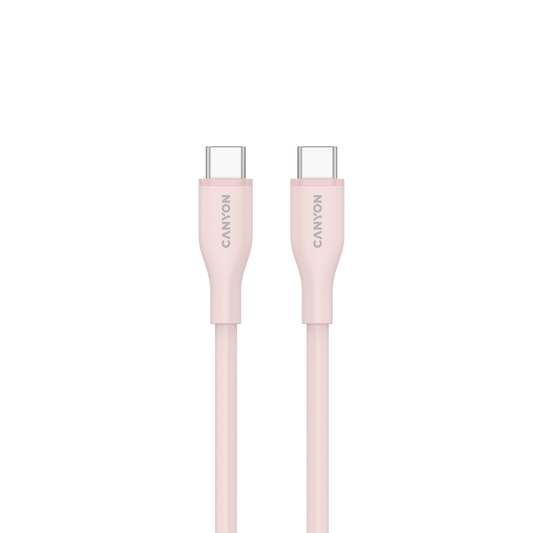 Canyon USB-C Cable CC60SC10 C-C 60W 1M - Pink Sand