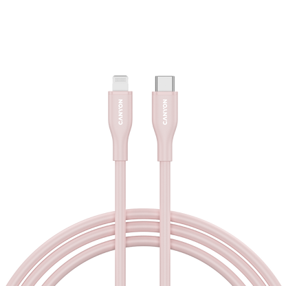 Canyon  Lightning Cable C-L 60W MFI 1M - Pink