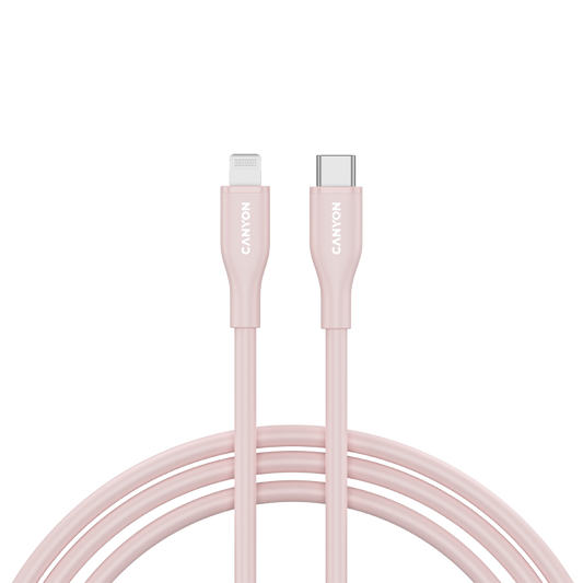 Canyon  Lightning Cable C-L 60W MFI 1M - Pink