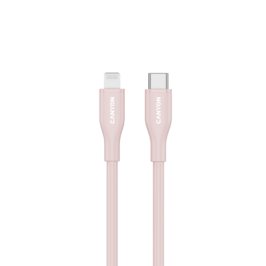 Canyon  Lightning Cable C-L 60W MFI 1M - Pink