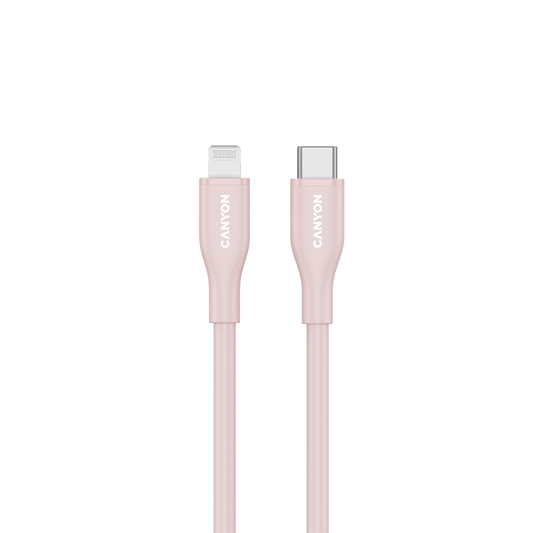 Canyon  Lightning Cable C-L 60W MFI 1M - Pink