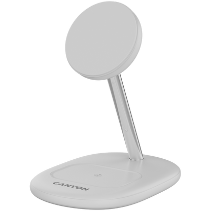 Canyon WCS-205 15W Qi2 2-in-1 Wireless Charger - White