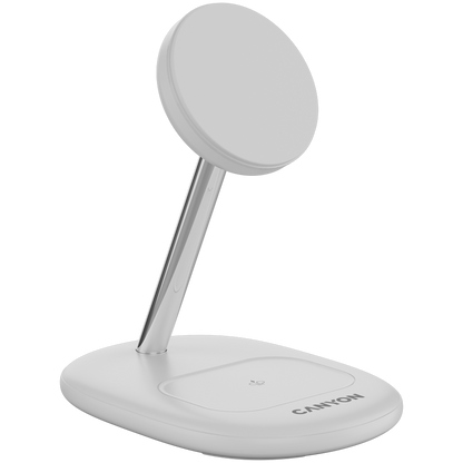 Canyon WCS-205 15W Qi2 2-in-1 Wireless Charger - White
