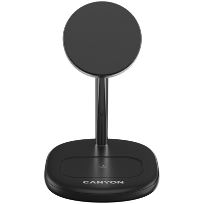 Canyon WCS-205 15W Qi2 2-in-1 Wireless Charger - Black