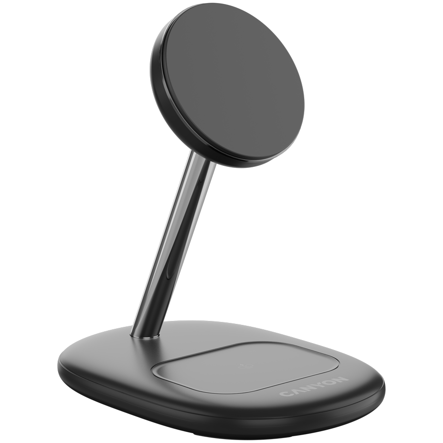 Canyon WCS-205 15W Qi2 2-in-1 Wireless Charger - Black