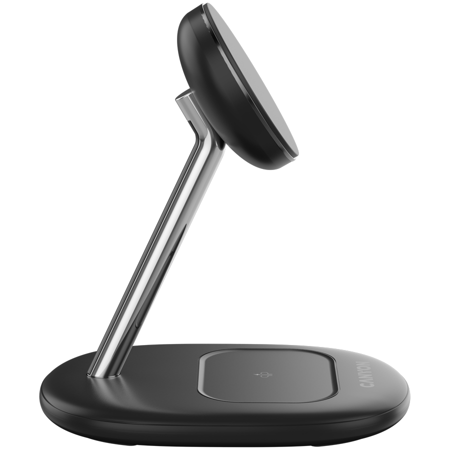 Canyon WCS-205 15W Qi2 2-in-1 Wireless Charger - Black