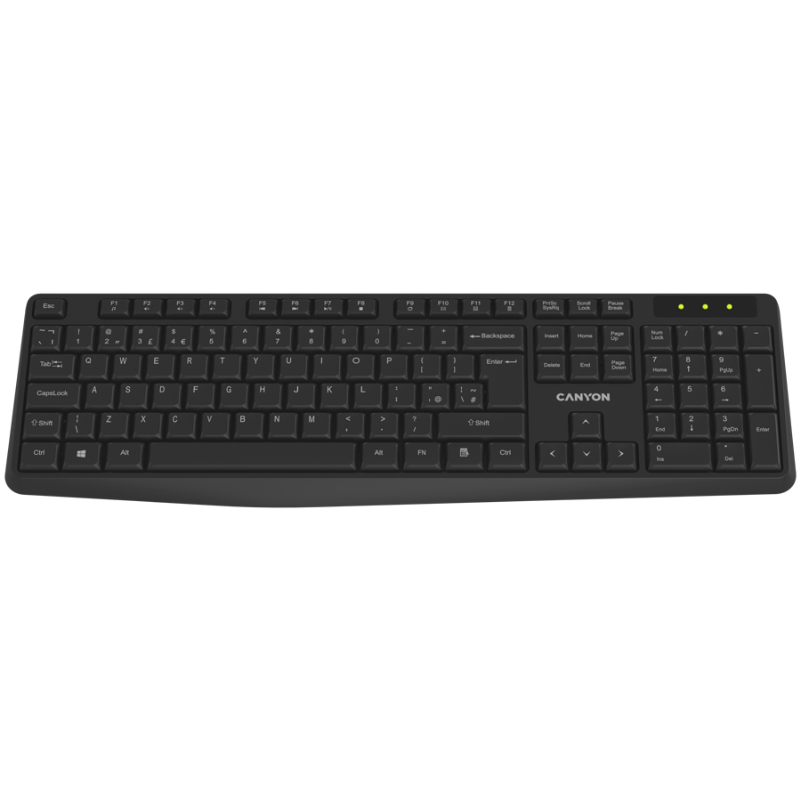 Canyon KB-W01 Wireless Keyboard - Black