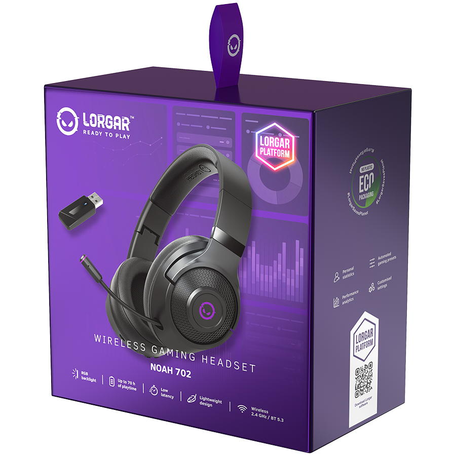 Lorgar Wireless Gaming Headset Noah 702