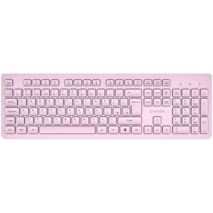 Canyon Silent Wireless Keyboard HKB-W01 - Pink