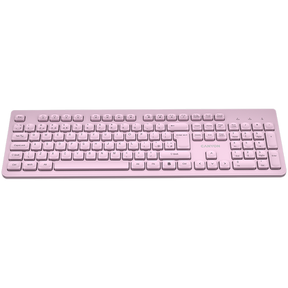 Canyon Silent Wireless Keyboard HKB-W01 - Pink