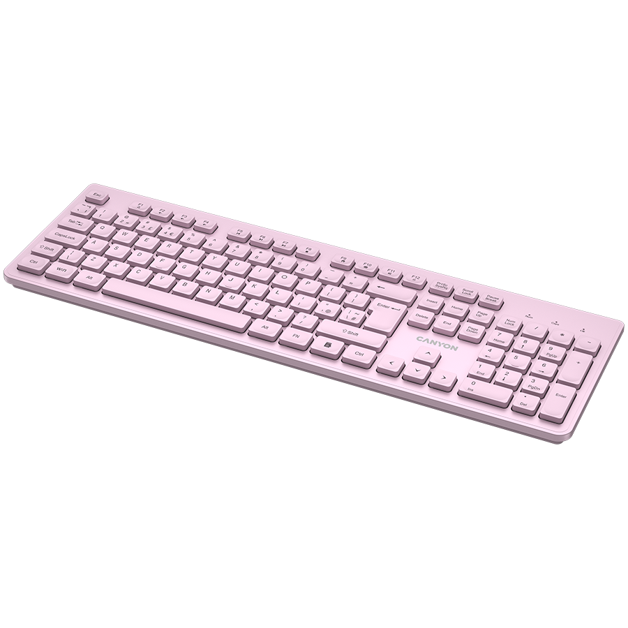 Canyon Silent Wireless Keyboard HKB-W01 - Pink