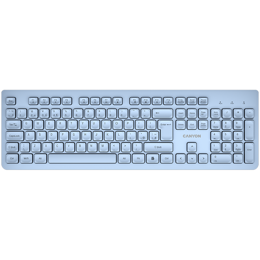 Canyon Silent Wireless Keyboard HKB-W01 - Blue