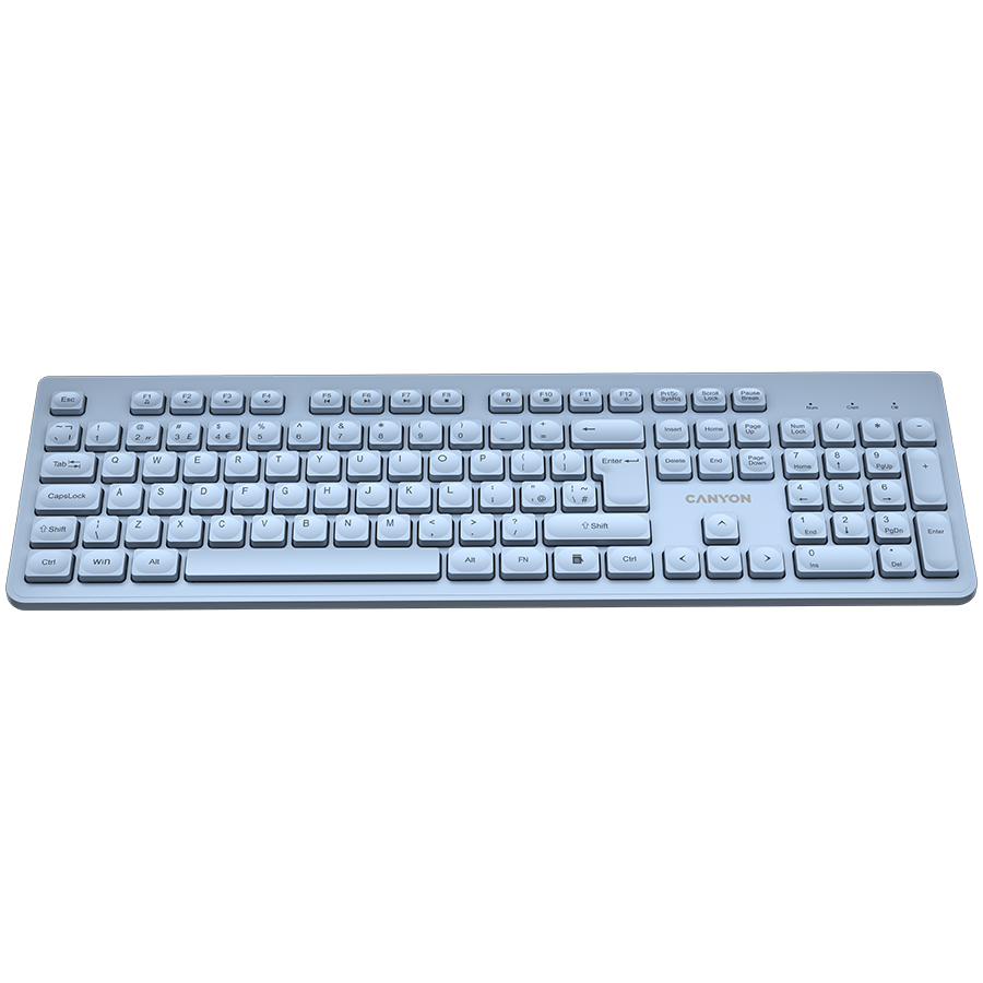 Canyon Silent Wireless Keyboard HKB-W01 - Blue