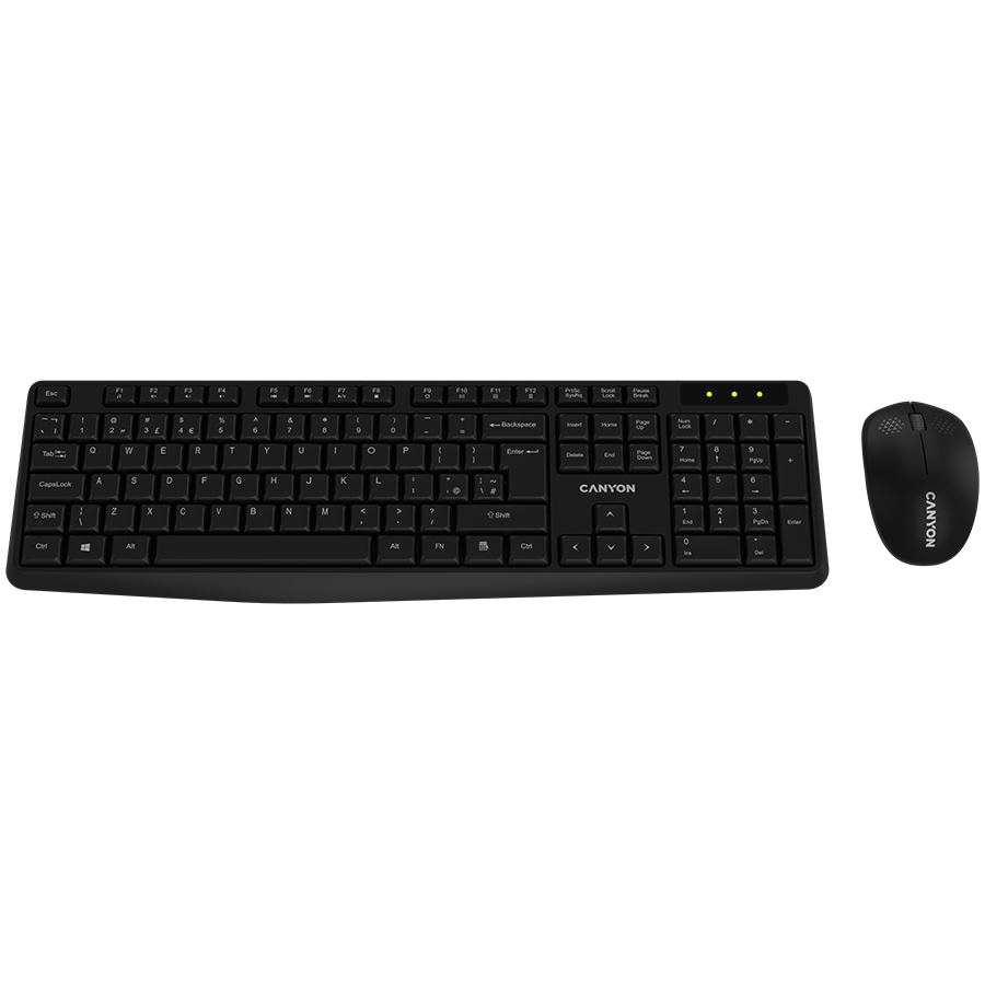 Canyon SET-W01 Keyboard+Mouse Wireless - Black
