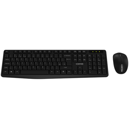 Canyon SET-W01 Keyboard+Mouse Wireless - Black