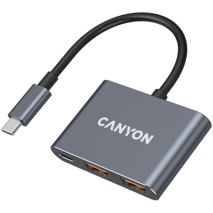 Canyon DS-3 3-in-1 USB-C Hub - Dark Grey