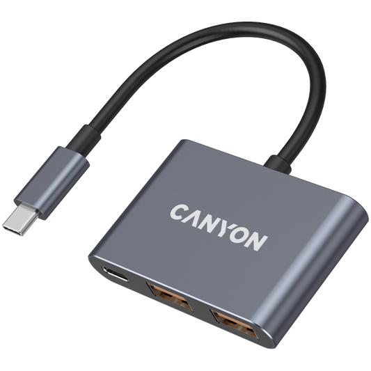 Canyon DS-3 3-in-1 USB-C Hub - Dark Grey
