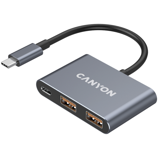Canyon DS-3 3-in-1 USB-C Hub - Dark Grey