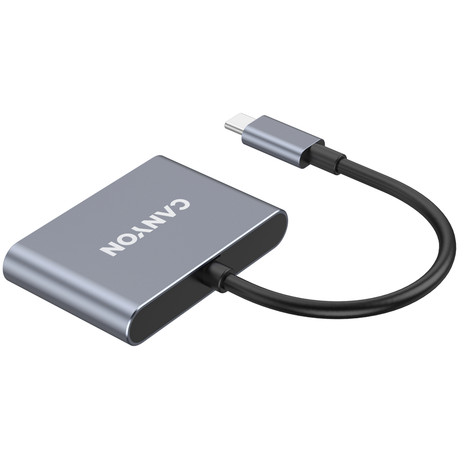 Canyon DS-3 3-in-1 USB-C Hub - Dark Grey
