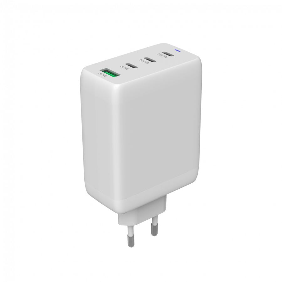 Canyon CU100ACC GaN 100W USB-C/USB-A Charger - White