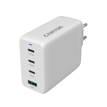 Canyon CU100ACC GaN 100W USB-C/USB-A Charger - White