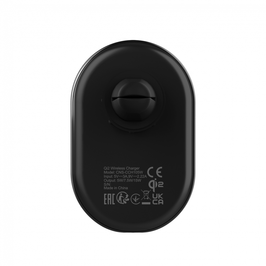 Canyon OnGrip 105 15W Qi2 Wireless Car Charger - Black
