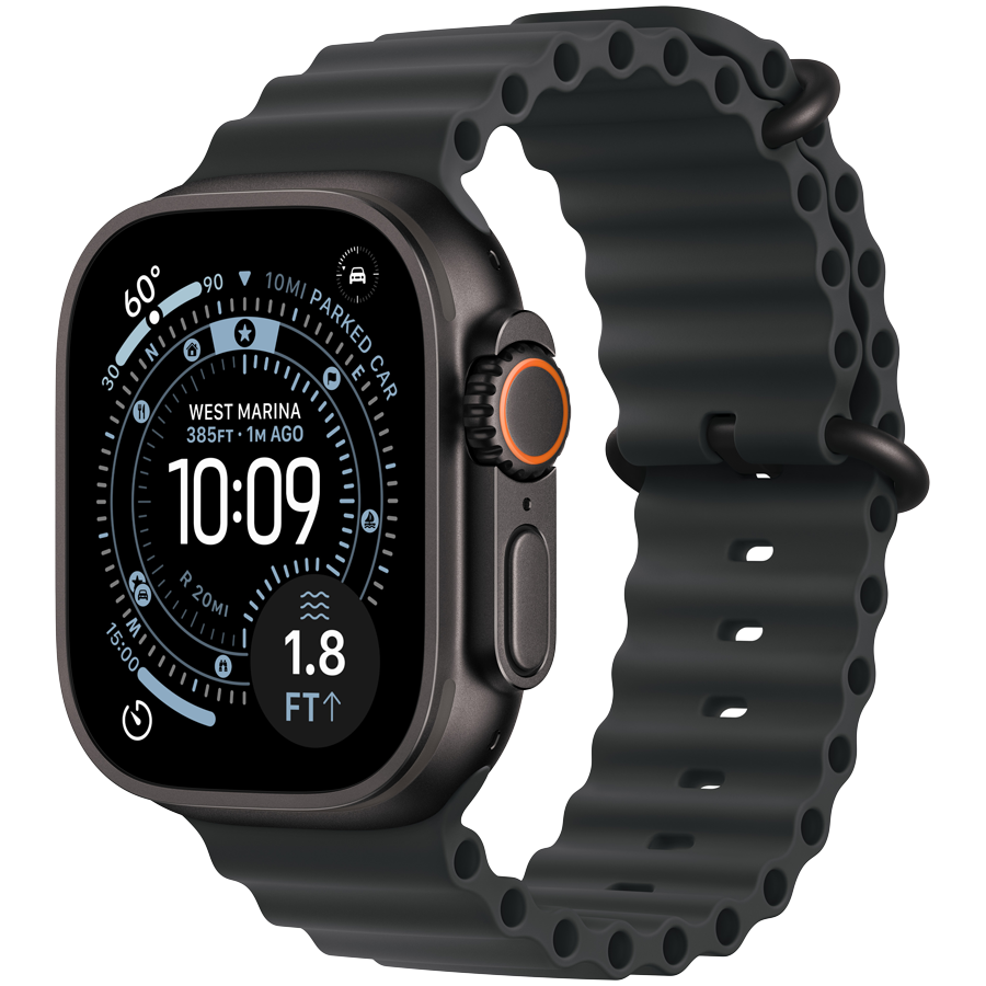 Apple Watch Ultra 3 GPS + Cellular 49mm – Black Titanium with Black Ocean Band