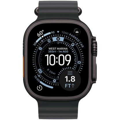Apple Watch Ultra 3 GPS + Cellular 49mm – Black Titanium with Black Ocean Band