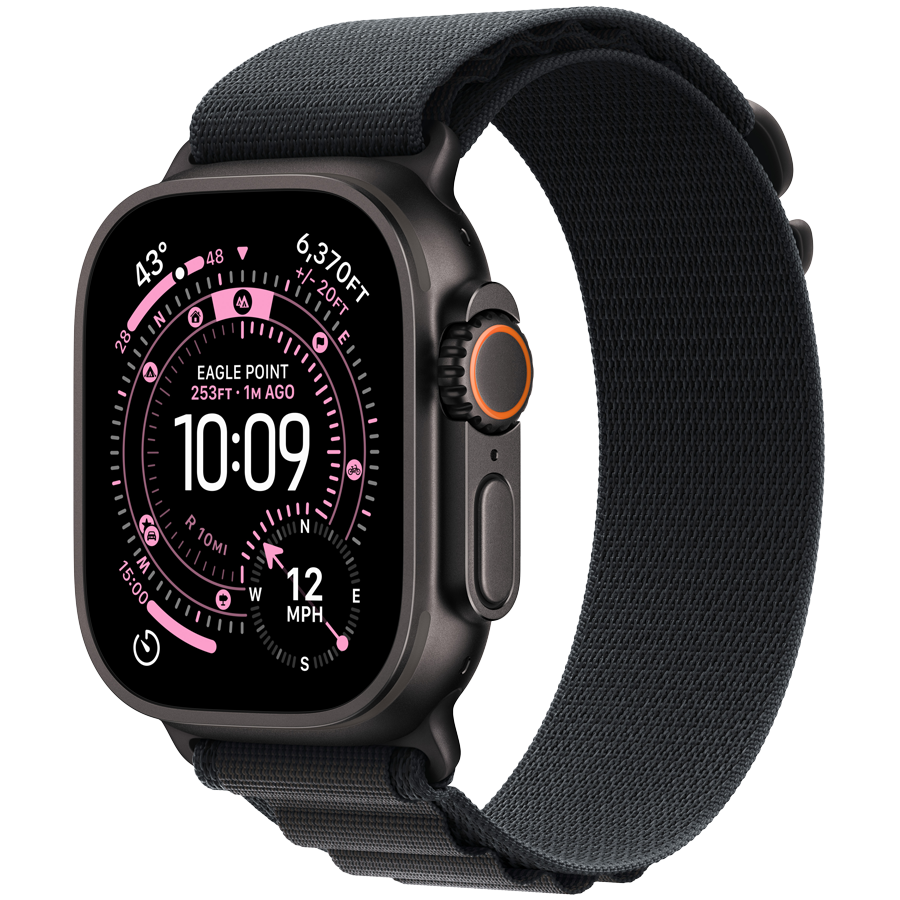 Apple Watch Ultra 3 GPS + Cellular 49 mm - Black Titanium with Black Alpine Loop Large