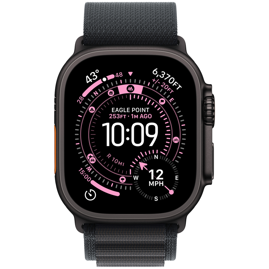 Apple Watch Ultra 3 GPS + Cellular 49 mm Black Titanium with Black Alpine Loop Medium