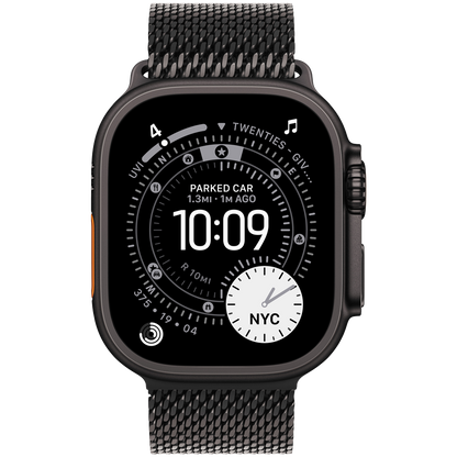 Apple Watch Ultra 3 GPS + Cellular 49mm – Black Titanium with Black Titanium Milanese Loop M