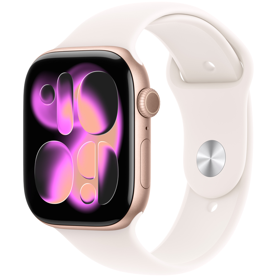 Apple Watch Series 11 GPS 46mm - Rose Gold Aluminium with Light Blush Sport Band M/L