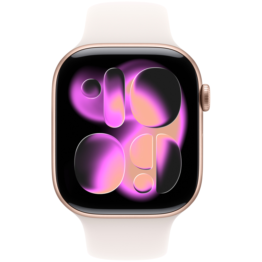 Apple Watch Series 11 GPS 46mm - Rose Gold Aluminium with Light Blush Sport Band M/L