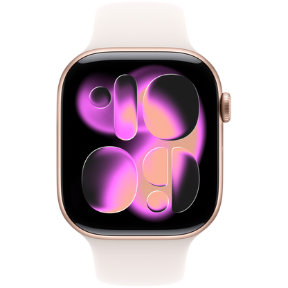 Apple Watch Series 11 GPS 46mm - Rose Gold Aluminium with Light Blush Sport Band M/L