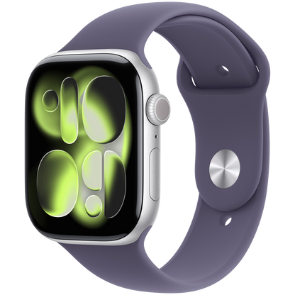 Apple Watch Series 11 GPS 46mm - Silver Aluminium with Purple Fog Sport Band M/L
