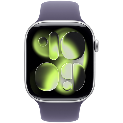 Apple Watch Series 11 GPS 46mm - Silver Aluminium with Purple Fog Sport Band M/L