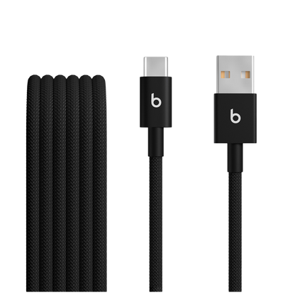 Beats USB-A to USB-C Woven Cables (1.5 m) - Bolt Black (2-Pack)