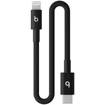 Beats USB-C to Lightning Woven Short Cable (20 cm) - Bolt Black