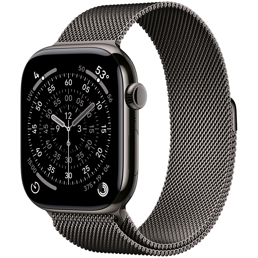 Apple Watch Series 11 GPS + Cellular 46mm - Slate Titanium with Slate Milanese Loop S/M
