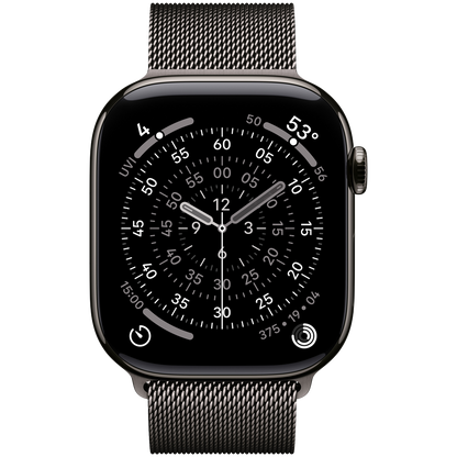 Apple Watch Series 11 GPS + Cellular 46mm - Slate Titanium with Slate Milanese Loop S/M