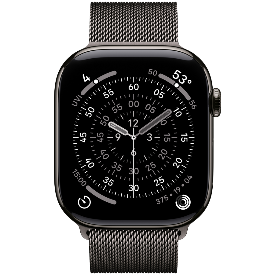 Apple Watch Series 11 GPS + Cellular 46mm - Slate Titanium with Slate Milanese Loop M/L