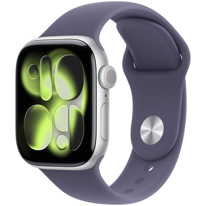 Apple Watch Series 11 GPS 42mm - Silver Aluminium with Purple Fog Sport Band M/L